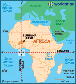 burkina faso map africa